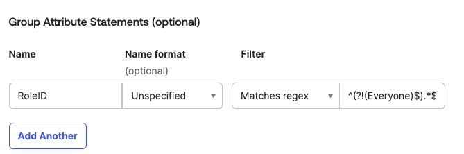 group attribute statements